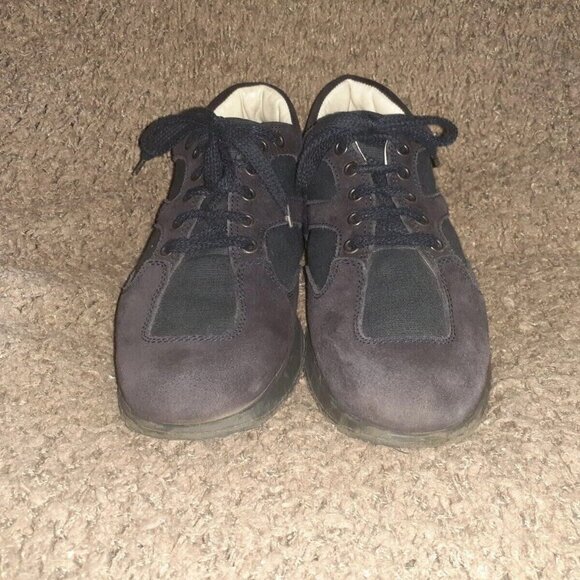 HOGAN-Blue Suede/Textile Sneakers-BN105-Size 6.5 UK-39 EU-8.5 US Woman-7 Men-EX - Picture 3 of 7